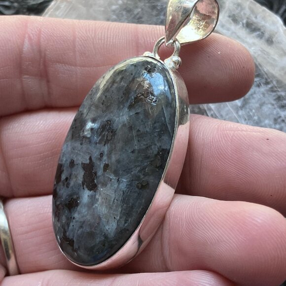 Larvikite Pendant Crystal Stone Jewelry - Picture 5 of 8